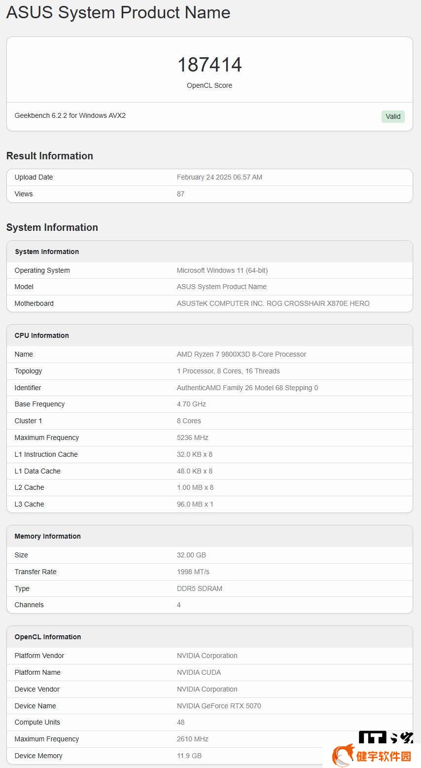 英伟达RTX 5070显卡跑分曝光，性能较5070 Ti落后约两成