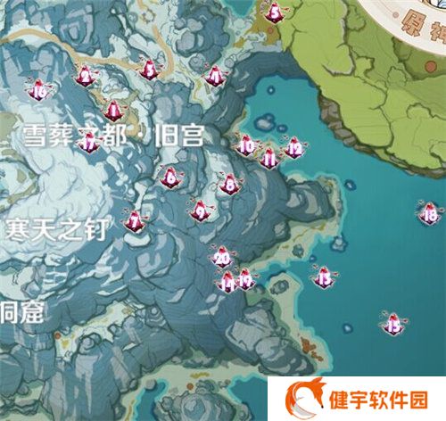 《原神》所有绯红玉髓位置