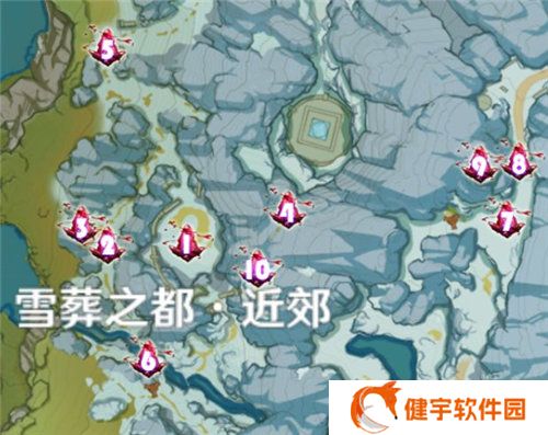 《原神》所有绯红玉髓位置