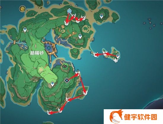 原神刀镡采集路线图