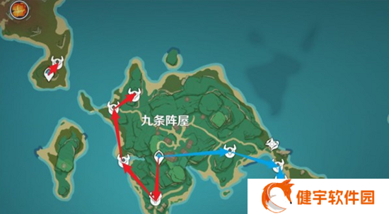 原神刀镡采集路线图